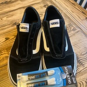 Vans Women’s Classic Black and White Sneakers